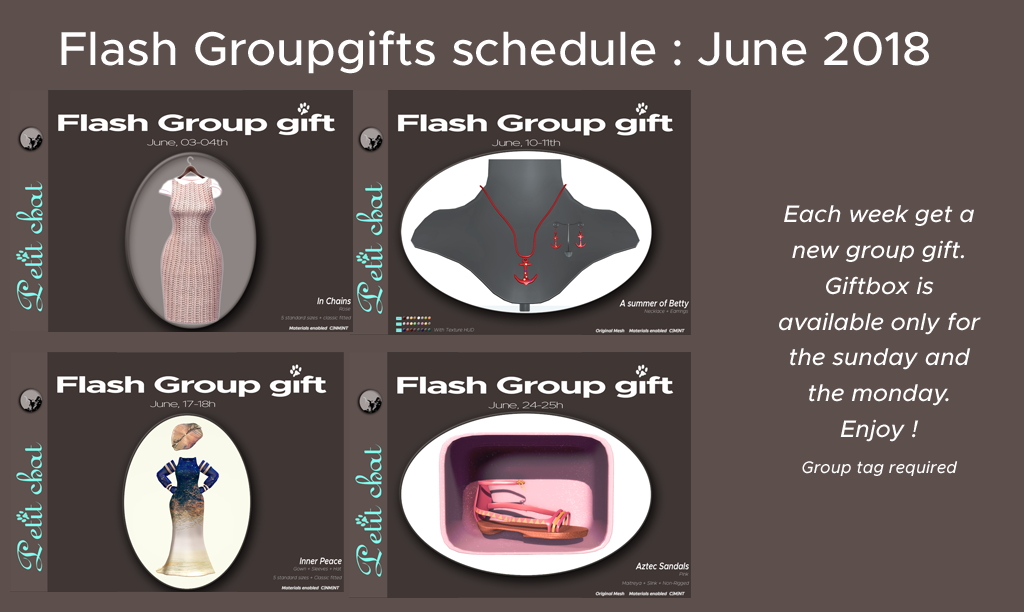Flash GroupGift Schedule – June graphic