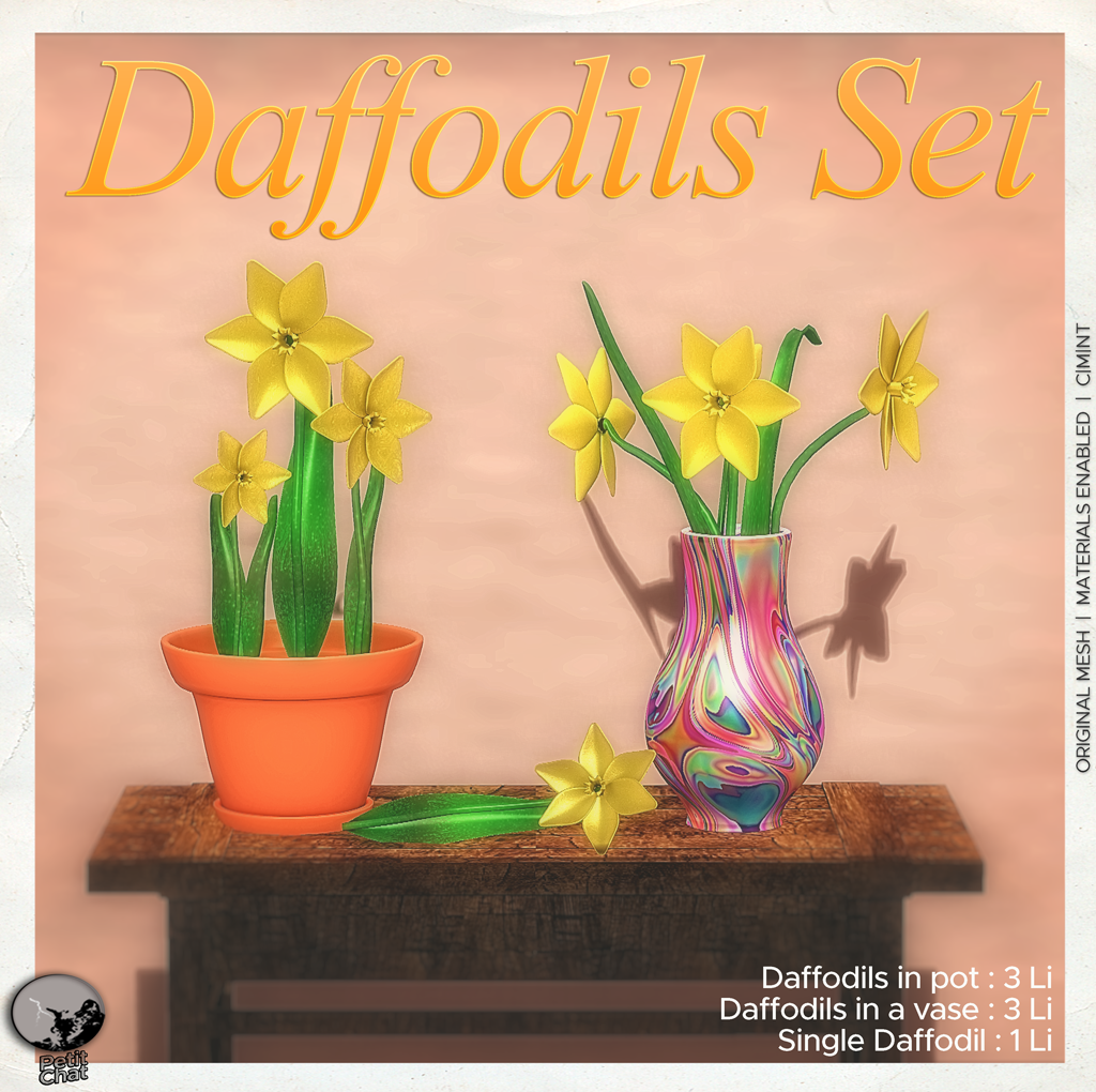 Daffodils Set : New release and groupgift for April ! graphic