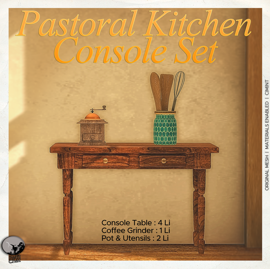 Pastoral Kitchen Console Set : New release@ Petit Chat graphic