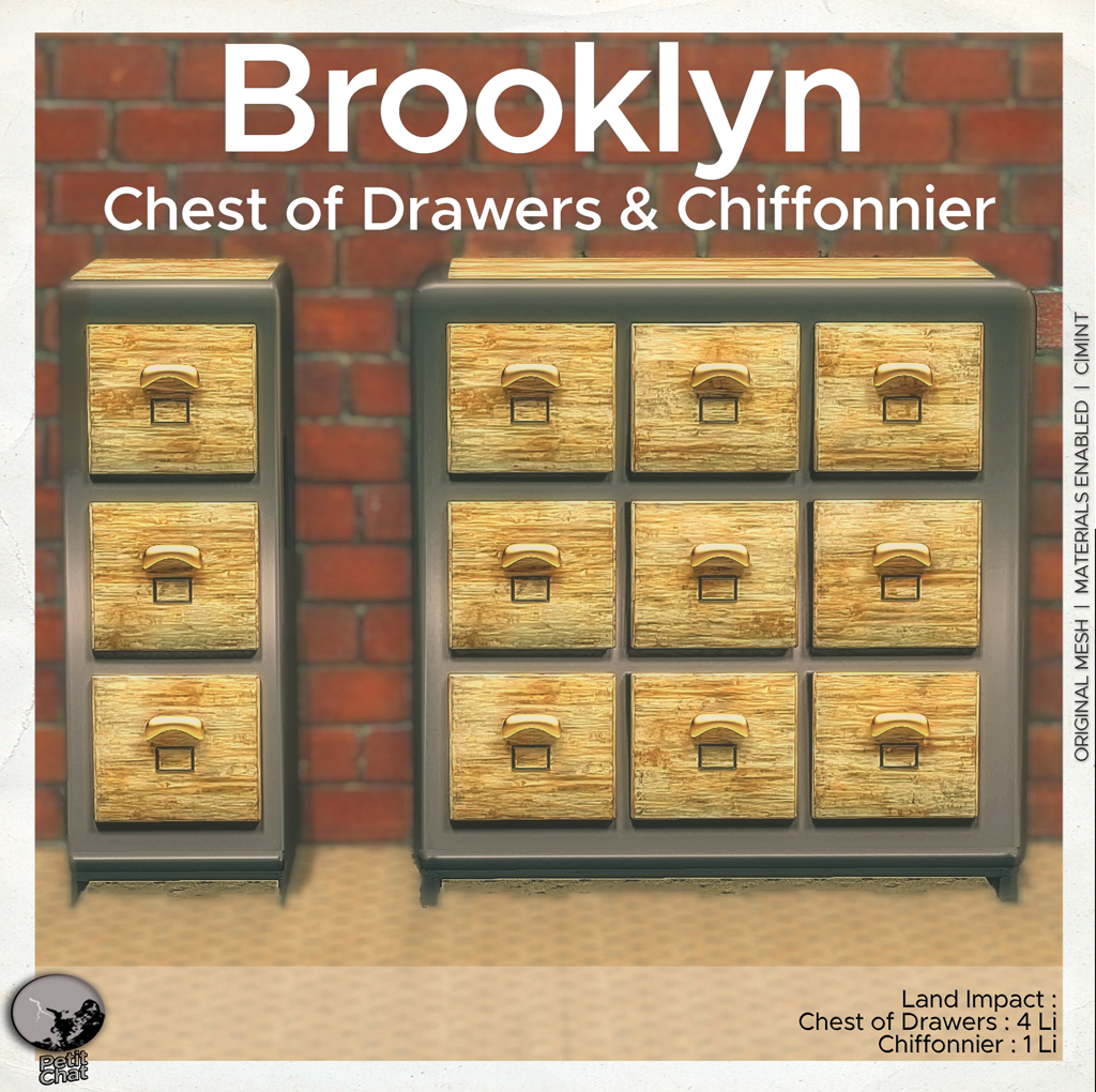 Brooklyn Chest of Drawers & Chiffonnier : New release ! graphic