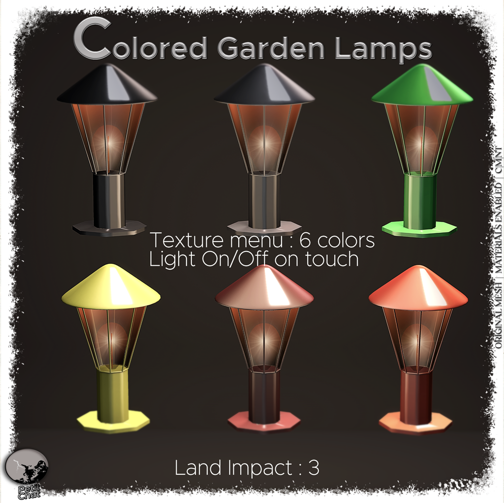 Colored Garden Lamps graphic