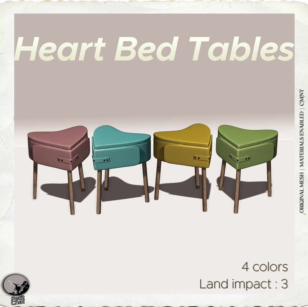 Heart Bed Tables Set : February group gift graphic